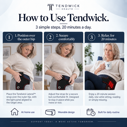 Tendwick Lateral™ Infrared Light Hip Wrap